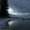 Snow over Juniper Lake.