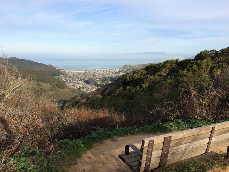 Looking down at Pacifica from the 4k route.