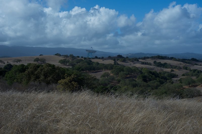 The Stanford Dish stays in view during the majority of this section of the trail. The Dish is still functional, so depending on what is going on, it may be pointed in different directions on different days.