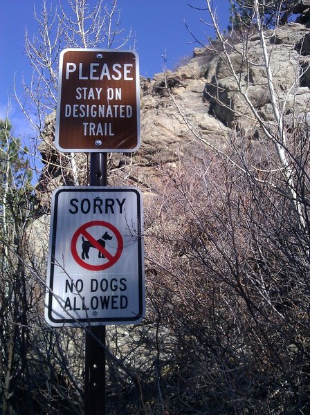 Signage at the South Trailhead.