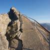 Nearing the top of Moro Rock, all that is keeping you from going over the edge is a guard rail.