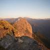 Moro Rock at sunset seen from the Hanging Rock Spur Trail.