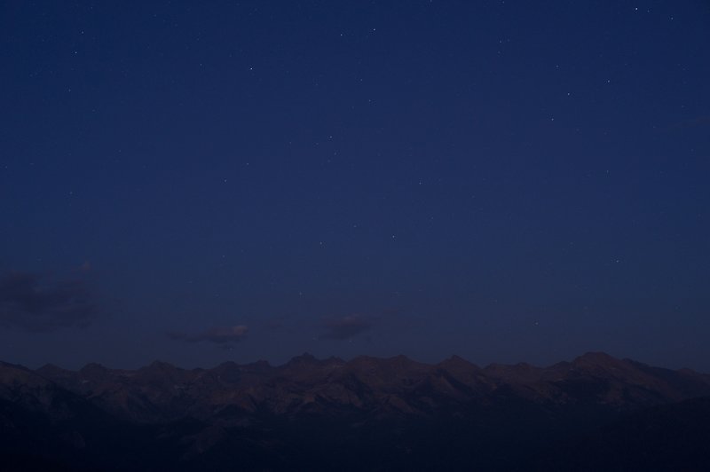 Watching the stars come out at night on top of Moro Rock is great. Looking toward the Western Divide, there is little light pollution and the mountains spread before you, especially if the moon is out.