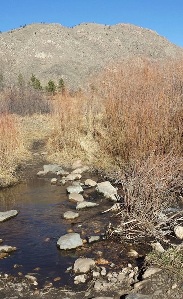 One of the many water crossings along the trail. Most have rocks to hop on.