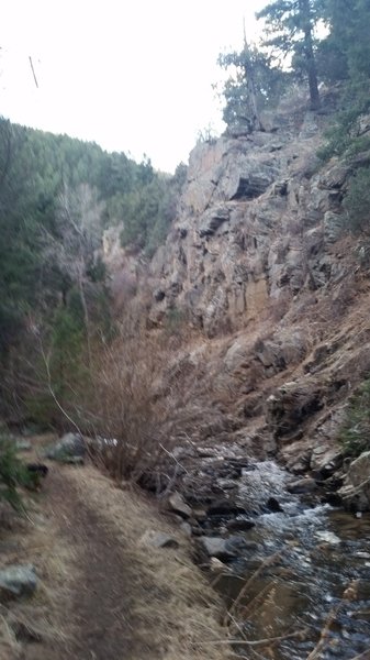 Beaver Brook at the bottom of the canyon. This photo is taken just past the last stream crossing.