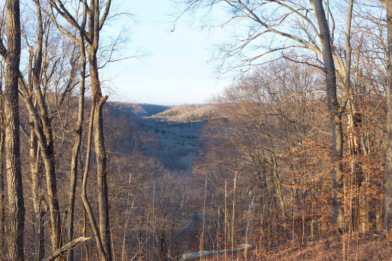 A view across the Green River in the winter time.