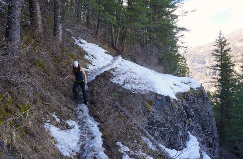 Lots of cliffs. Careful with the ice.