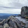 Ice on the rocks near Skyline Drive on the AT.