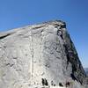 The ant trail up Half Dome!