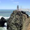 The view of the Point Bonita Lighthouse.