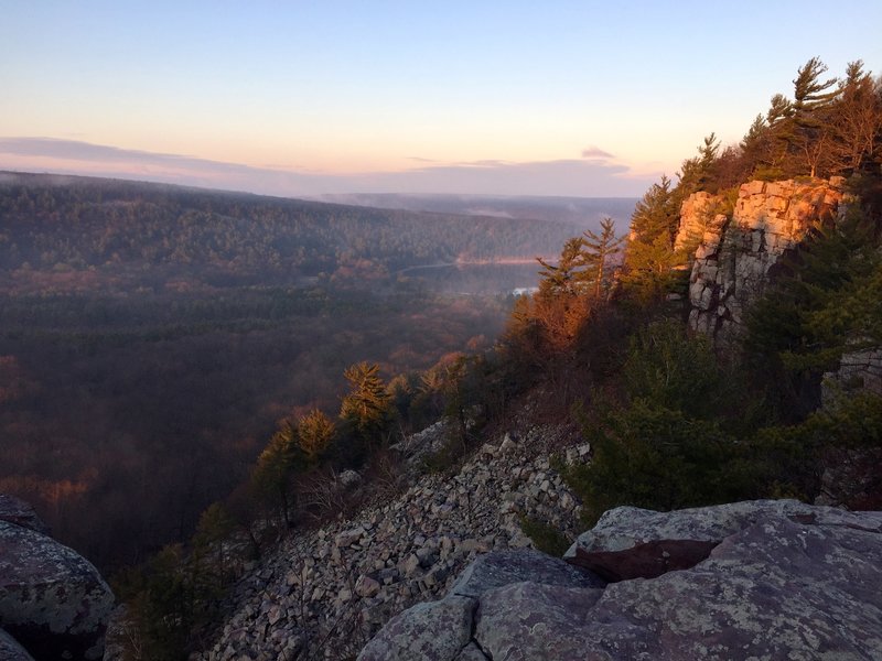 Devil's Lake at sunrise.