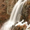 Winter view of Lewis Spring Falls as seen from the viewing platform.