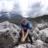 A Norwegian mountain runner enjoying the wild berries at the boulders of Mt. Apo.