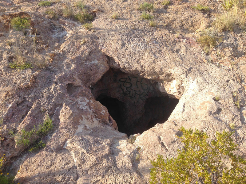 The entrance to Anthony Gap Cave is vertical. Don't fall in.