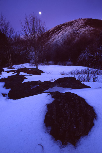 Evening at Bee Tree Gap, Great Craggy Mountains. Photo by Stephen Schoof.