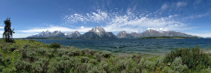 View from Marie Island on Jackson Lake.