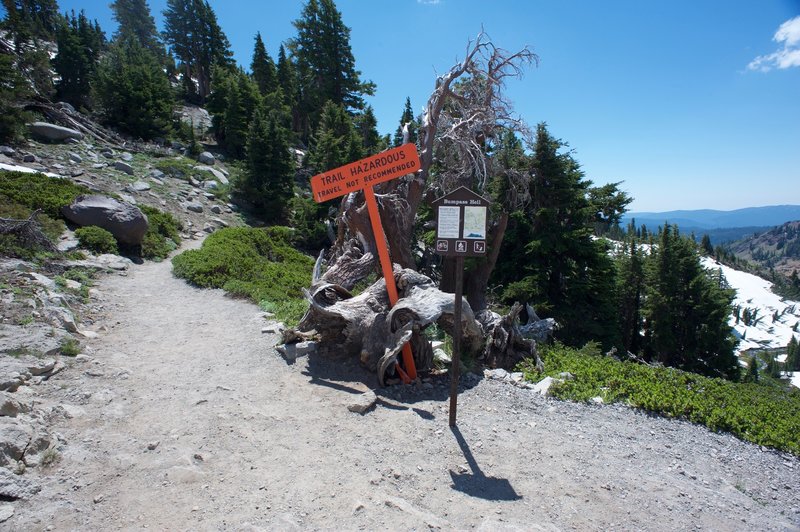 The trail to Bumpass Hell can be dangerous in the early summer to due snow and ice still on the trail.  Make sure you bring proper traction devices for the trip down.