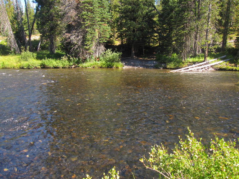 Ford across the Falls River in late August.