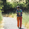 Hiking along the Paseo del Roble Trail in Arastradero Preserve.