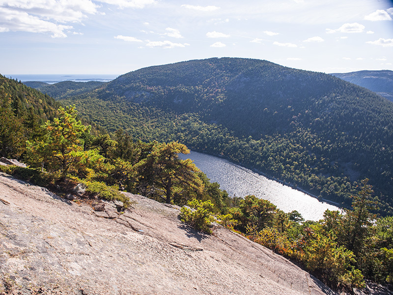 View of Bubble Pond from Cadillac West Face Trail.