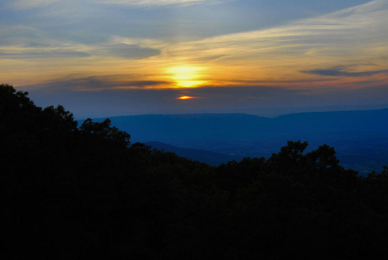 Sunset at Big Meadows Lodge. Photo taken and copyrighted by Hank Waxman. Used with permission.