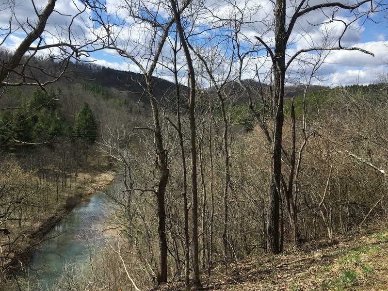 An awesome view of the river from atop a ridge.