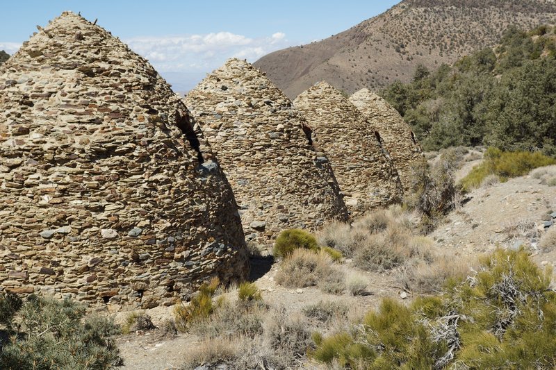 Charcoal Kilns line the trail to Wildrose Peak