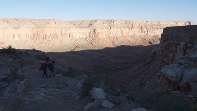 Descending into the Grand Canyon on the Havasupai Indian Trail.