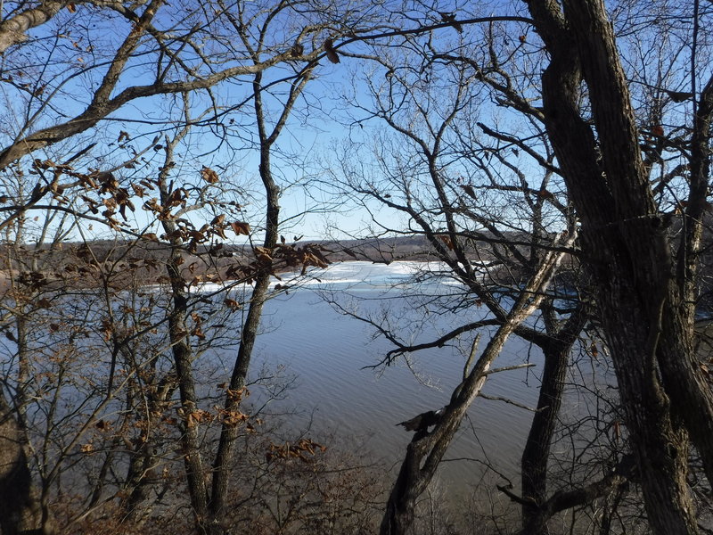 View of Perry Lake from the trail.