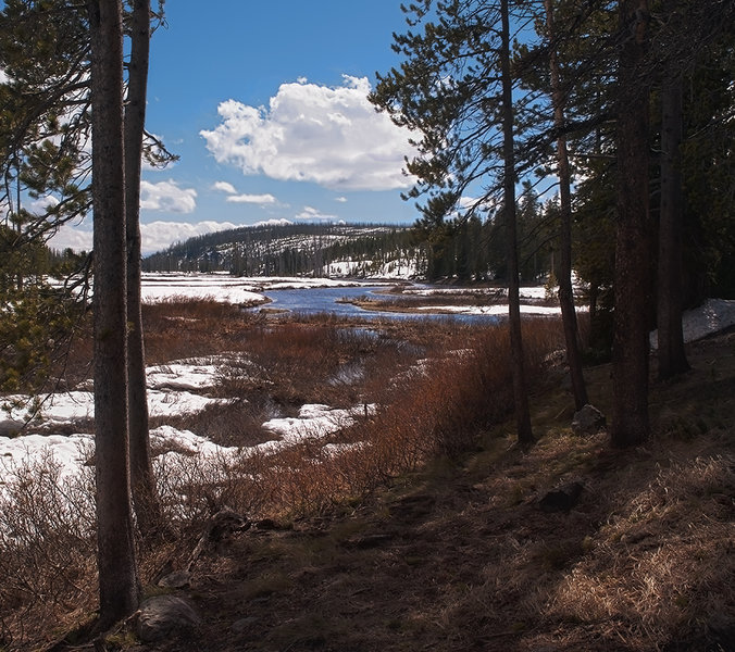 Lewis River early spring. with permission from John Christopher Copyright JChristopherGalleries.com