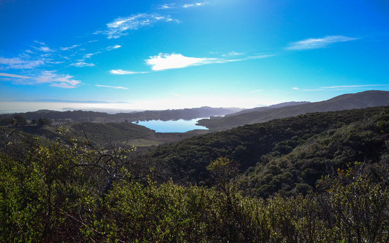 San Adreas Lake from afar.