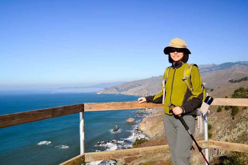 Enjoying the view from the lookout.