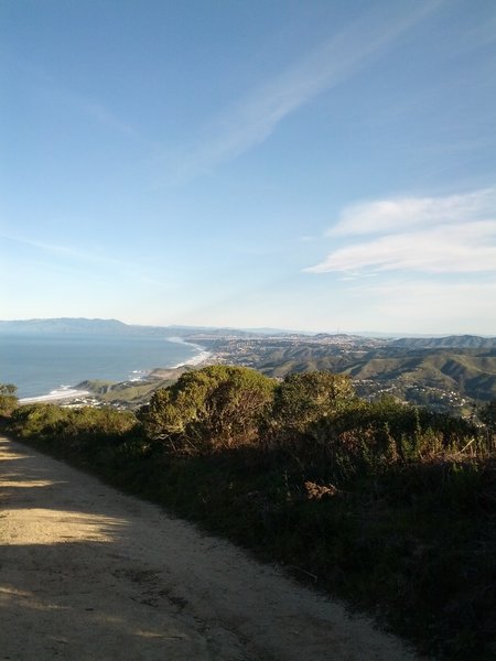 Views from the way up to the Milagra Ridge.