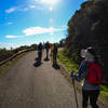 Making the trek up Sneath Lane.