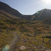 View from bowl looking up to Firebrand Pass