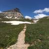 View of the peak from the Ridge Stock Driveway, late July.