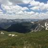 Scenic vista visible from the Uncompahgre Peak Trail, late July.