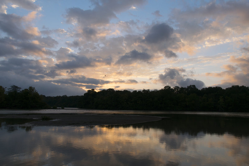 Sunrise over the Red Trail.