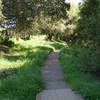 Toward the end of the trail, it crosses a small bridge before emerging at a small parking lot.