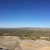 This is your view when descending. Tortolita Mountains in the distance.