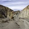 Visitors work their way through the canyon.