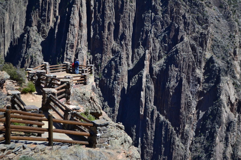 Gunnison Point overlook. A short walk from the visitor center.