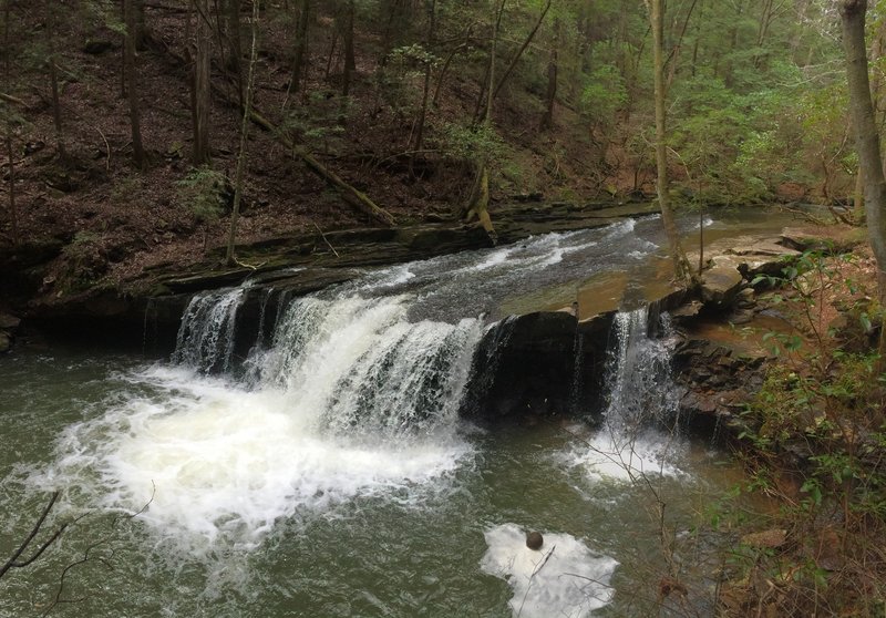 Waterfall in the Grundy Forest along the Fiery Gizzard Trail.