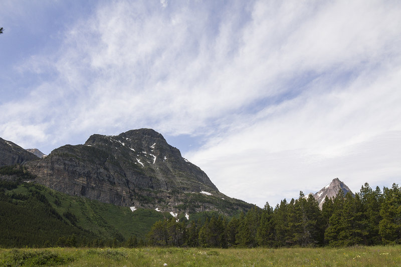 View looking up at Allen Mountain from the Cracker Flats Horse Trail.