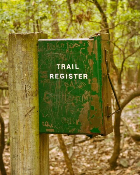 Valley Forge: Mount Misery Trail Register.