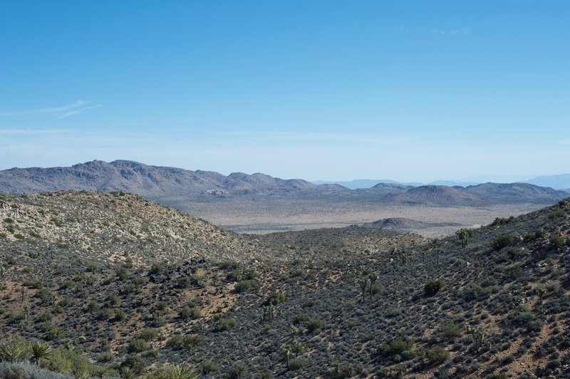 Views of the park stretch out before you that were previously hidden by the mountain.