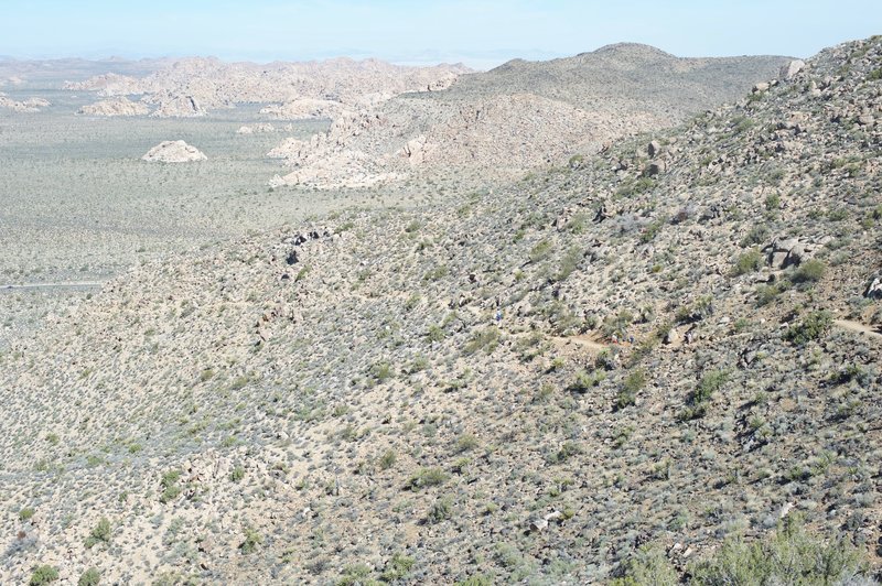 The trail as it works its way up the mountain.