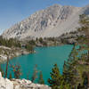 Big Pine Lakes area, featuring the First Lake and Mount Alice.