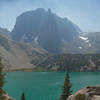 Temple Crag and Big Pine Lakes Second Lake.