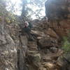 Climbing back to the top of the mesa on the Petroglyph Point Trail.